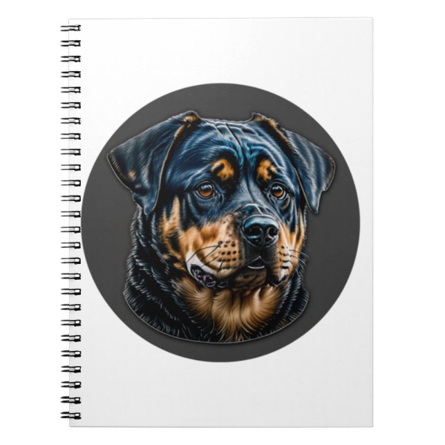 Cuaderno Rottweiler negro (Frente)