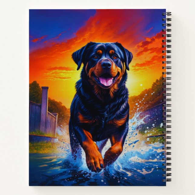 Cuaderno Rottweiler Rottie Dog (Reverso)