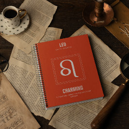 Cuaderno Rótulo Astrología Leo