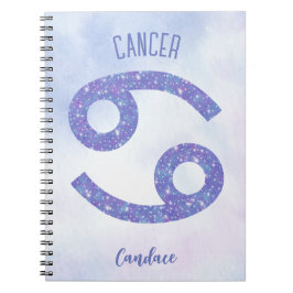 Cuaderno Rótulo Astrológico de Cáncer Curado Personalizado