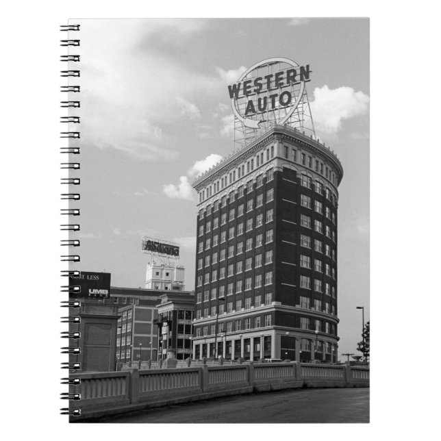 Cuaderno Rótulo automático occidental foto de arquitectura  (Frente)
