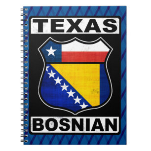 Cuaderno Rótulo bosnio-americano de Texas