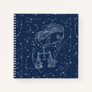 Cuaderno Rótulo chica Libra Zodiac