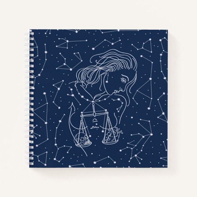 Cuaderno Rótulo chica Libra Zodiac (Anverso)
