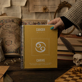 Cuaderno Rótulo de astrología del cáncer