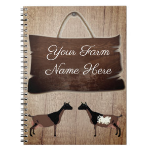 Cuaderno Rótulo de granja de madera rusa personalizada Cab