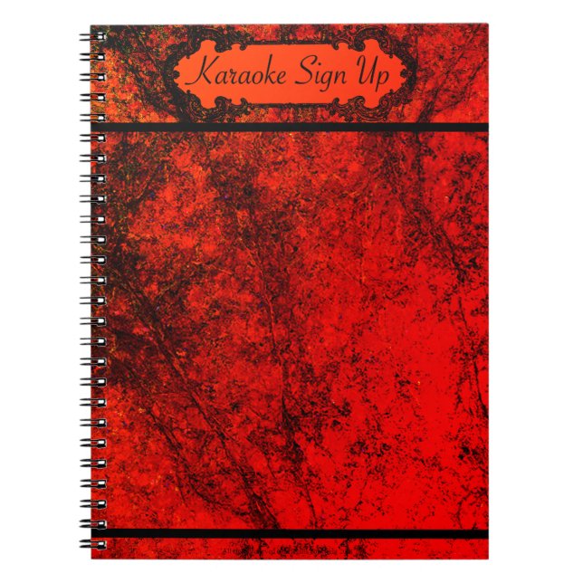 Cuaderno Rótulo de Karaoke hacia arriba (Frente)