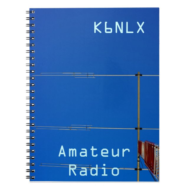 Cuaderno Rótulo de llamadas de radio amateur 3 (Frente)