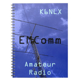 Cuaderno Rótulo de llamadas de radio amateur EMComm