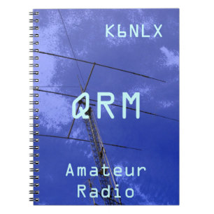 Cuaderno Rótulo de llamadas de radio amateur QRM