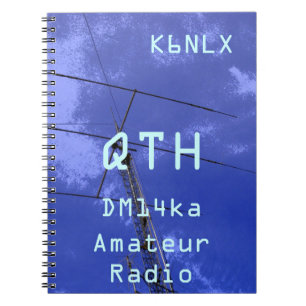 Cuaderno Rótulo de llamadas de radio amateur QTH y Localiza