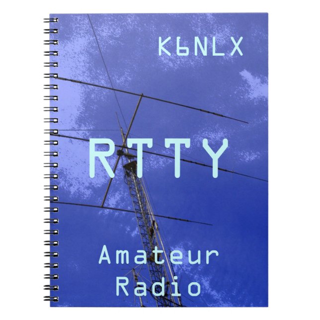 Cuaderno Rótulo de llamadas de radio amateur RTTY (Frente)
