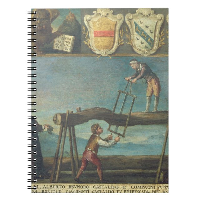 Cuaderno Rótulo del gremio de los trabajadores venecianos (Frente)