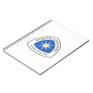 Cuaderno Rótulo del norte del rastro del país, los E.E.U.U.