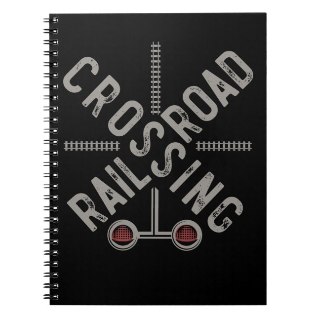 Cuaderno Rótulo ferroviario Locomotora Retro Trainspotter T (Frente)