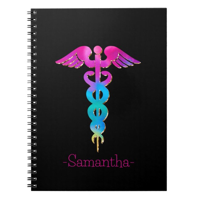 Cuaderno Rótulo médico colorido (Frente)