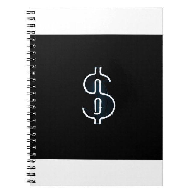 Cuaderno Rótulo Neon Dollar (Frente)