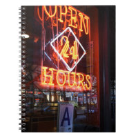 Rótulo NYC abierto las 24 horas