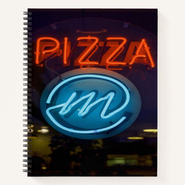 Cuaderno Rótulo Pizza Neon (Anverso)