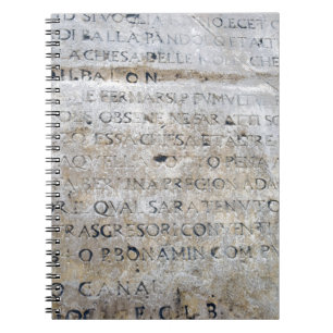 Cuaderno Rótulo romano antiguo