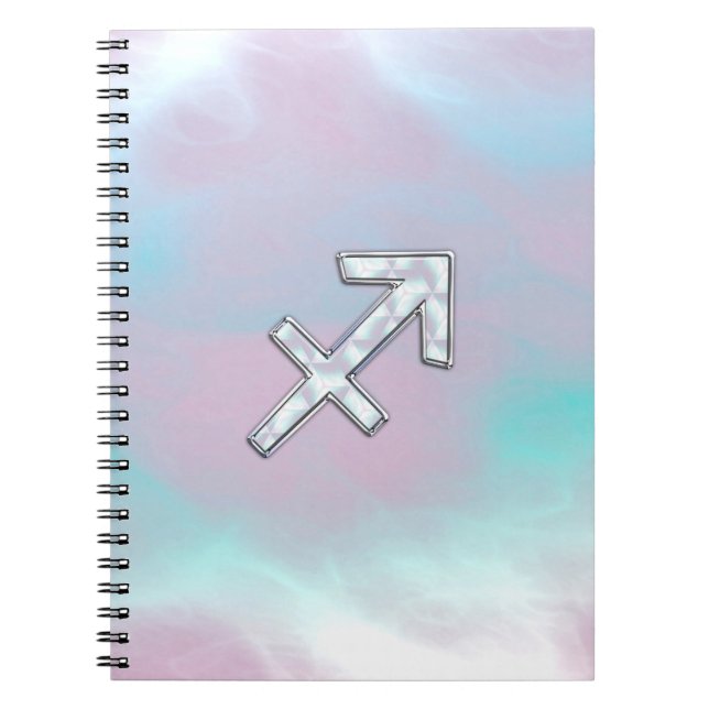 Cuaderno Rótulo Sagittarius Zodiac sobre la madre del estil (Frente)