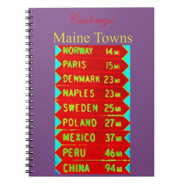 Cuaderno Rótulo Thunder_Cove de Maine Towns (Frente)