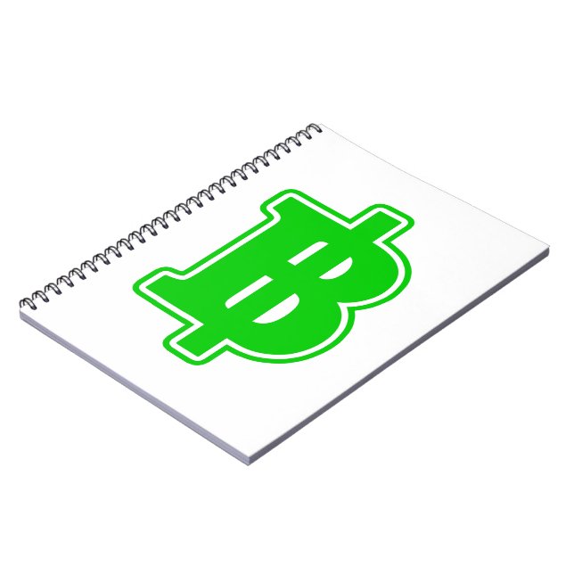 Cuaderno Rótulo VERDE BAHT ฿ dinero tailandés ฿ (Lado Izquierdo)