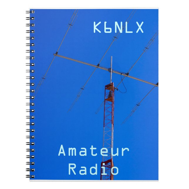 Cuaderno Rótulo y haz de llamadas de radio amateur (Frente)