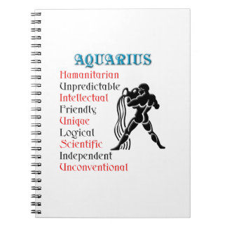 Cuaderno Rótulo Zodiac Aquarius Horoscope
