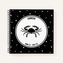 Cuaderno Rótulo Zodiac contra el cáncer, portátil blanco y 