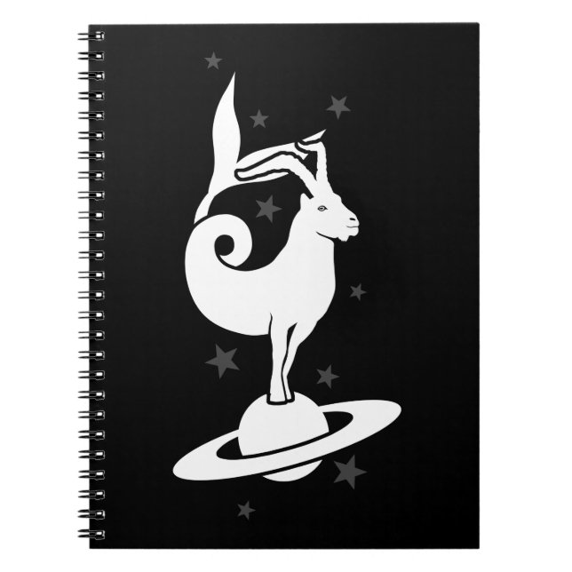 Cuaderno Rótulo zodiaco de Capricornio (Frente)