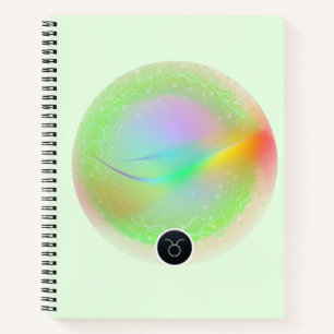 Cuaderno Rótulo Zodiaco moderno Taurus Cita Elemento Tierra