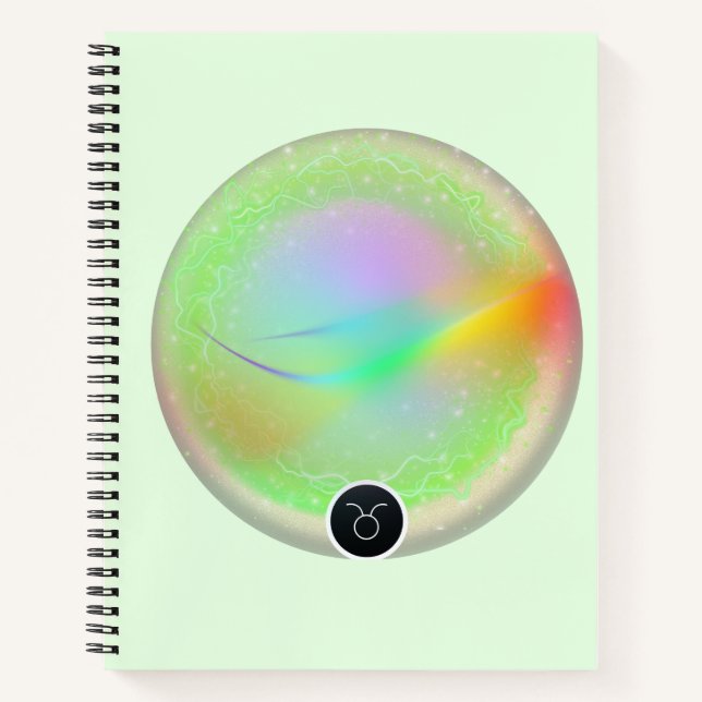 Cuaderno Rótulo Zodiaco moderno Taurus Cita Elemento Tierra (Anverso)