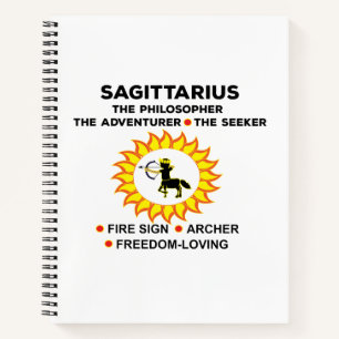 Cuaderno Rótulos Astrológicos Sagittarius Zodiac
