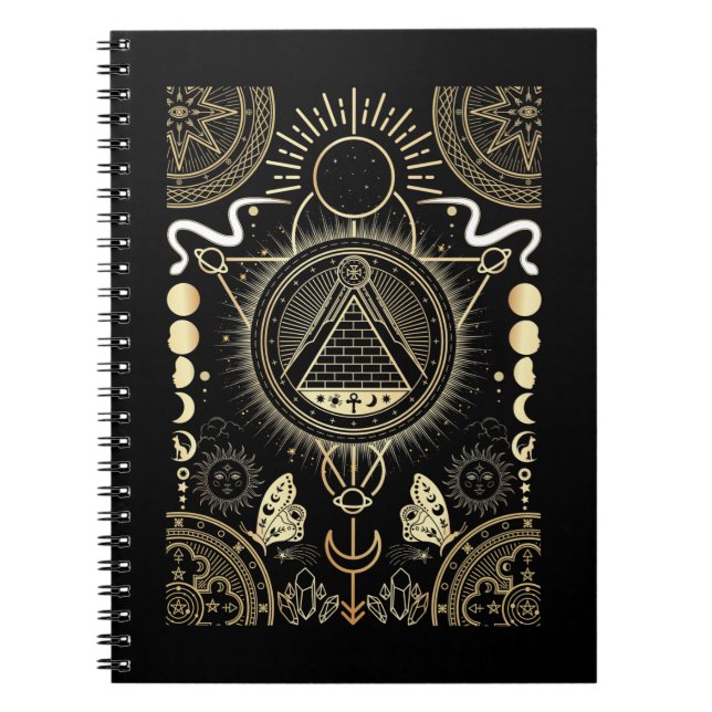 Cuaderno Rótulos espirituales Estrellas solares de la astro (Frente)