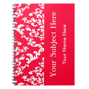 Cuaderno Rouge Bold Mod Damask con texto personalizado
