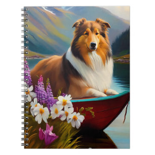 Cuaderno Rough Collie en una Paleta: Una Aventura Escénica