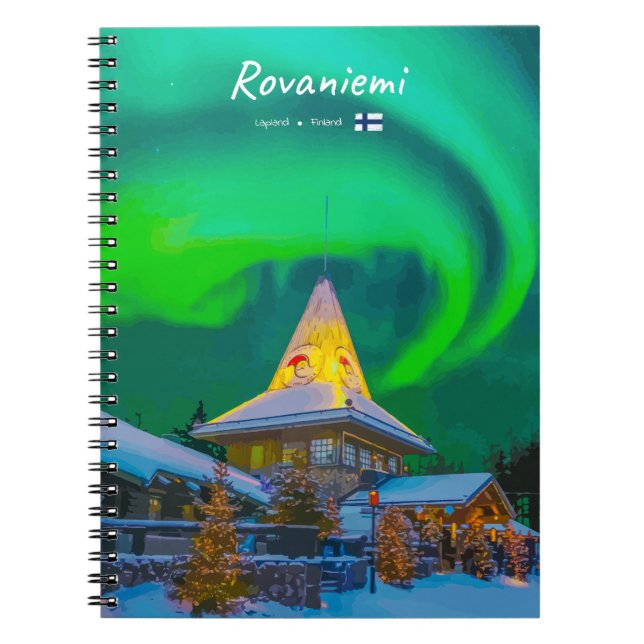 Cuaderno Rovaniemi, Finlandia - Aurora Mágica  (Frente)