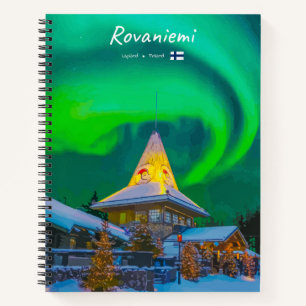 Cuaderno Rovaniemi, Finlandia - Espiral Mágica de la Aurora