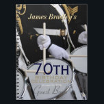 Cuaderno Royal British Band 70th Birthday Guest Book<br><div class="desc">La Banda Real de la Legión Británica - Libro de cumpleaños de Personalizable. Puede cambiar fácilmente el color del texto,  el tipo de letra,  el tamaño y la posición haciendo clic en el botón personalizar.</div>