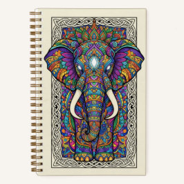 Cuaderno Royal Elephant Mandala Zen tangle Journal
