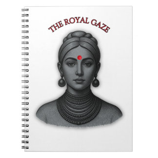 Cuaderno Royal Gaze Indian Queen Minimalist Bold Line Art