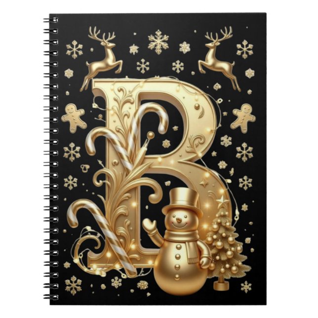 Cuaderno Royal Gold B Luxury Snowman Spiral Notebook (Frente)