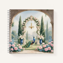 Cuaderno Royal Peacock Garden"Personalized SSpiral Notebook