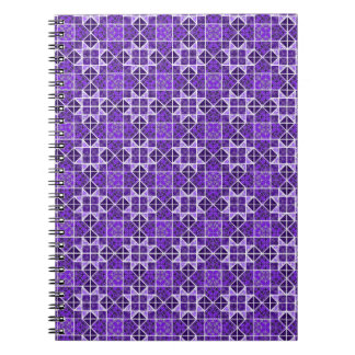 Cuaderno Royal Purple Weathervane Quilt Block Geométric