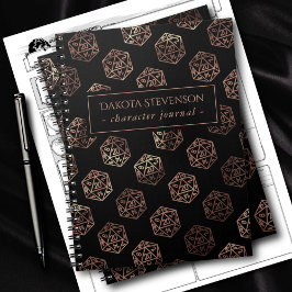 Cuaderno RPG Dice | Carácter de jugador de rol de tabla de