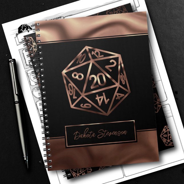 Cuaderno RPG Dice | Carácter de jugador de tabla de fantasí (Subido por el creador)