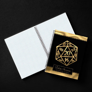 Cuaderno RPG Dice Papel de grafo del tablero de la fantas