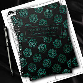 Cuaderno RPG Dice | Personaje de jugador de tablero de fant