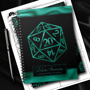 Cuaderno RPG Dice Personaje de jugador PnP de mesa esmera